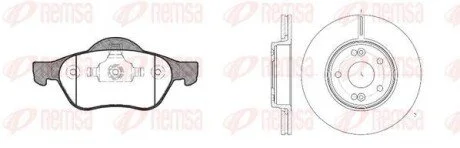 RENAULT К-кт гальм. колодки + диски Laguna II, Megane II, Scenic II для REMSA 8962.00 фото товару