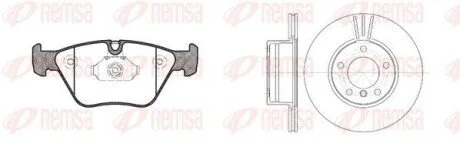 BMW К-кт гальмівні колодки + диски перед. 2,5/3,0: E46, X3(E83) для REMSA 8963.00 фото товару