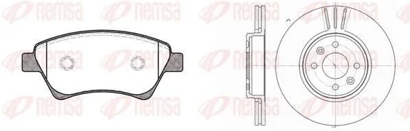 <strong>RENAULT К-кт гальм. колодки + диски Megane II, Kangoo 02- REMSA 8976.02 (фото 1)</strong>