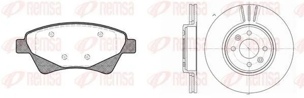 <strong>RENAULT К-кт гальм. колодки + диски Megane II, Kangoo 02- REMSA 8976.03 (фото 1)</strong>