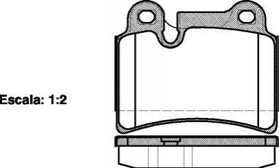 Комплект задних тормозных накладок ROADHOUSE 2124000 (фото 1)