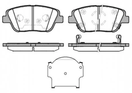 Гальмівні колодки дискові для Hyundai, KIA ROADHOUSE 21423.02 фото товару