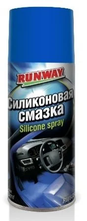 <strong>0.4л SILICONE SPRAY Силиконовая смазка (аерозоль от примерзания дверных уплотн. смазывания замков, дверных петель, пласт.механизмов) RUNWAY RW6085 (фото 1)</strong>