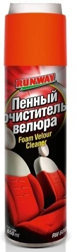 <strong>0.65л VELOR CLEANER Пенный очиститель велюра (аероз) RUNWAY RW6091 (фото 1)</strong>