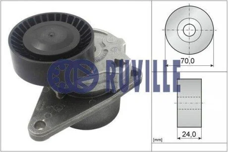 Ролик ГРМ натяжна VOLVO V70 00-07, XC90 02-16, S60 00-09, V40 96-04, S80 98-05, S40 95-04, C70 96-05 для RUVILLE 55545 фото товару