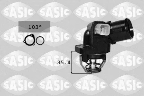 Термостат, охолоджуюча рідина для Fiat, Peugeot, Citroen SASIC 3300003 фото товару