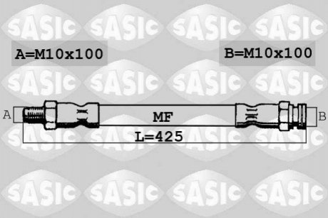 Гальмівний шланг SASIC 6606017 фото товару