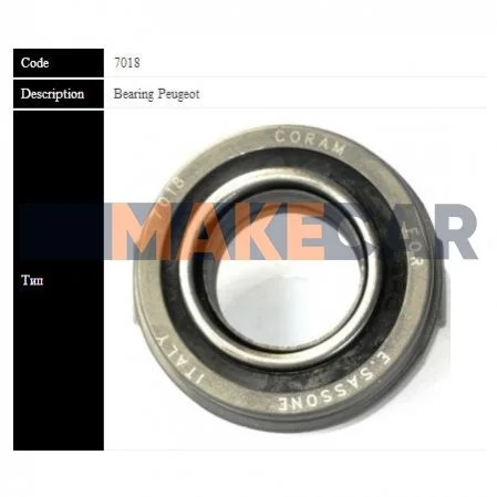 <strong>SASSONE PEUGEOT Выжимной подшипник 504 1.8 68-71, 71-83, 504 2.0 71-86, 504 Пикап 1.6 80-87 Sassone 7018 ST (фото 1)</strong>