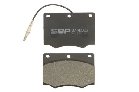 Гальмівні колодки, дискові для SBP 07AG005 фото товару