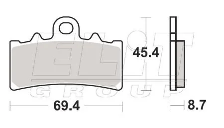 Склад передня синтетика - дорожні для SBS 877HS фото товару