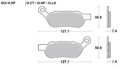 <strong>Специальная серия, разробка для Harley та круизерів/чоперов. Не шумні SBS SBS 854H.LS (фото 1)</strong>