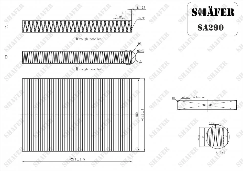 <strong>Фільтр салону Nissan Maxima A33 (00-04) SHAFER SA290 (фото 1)</strong>