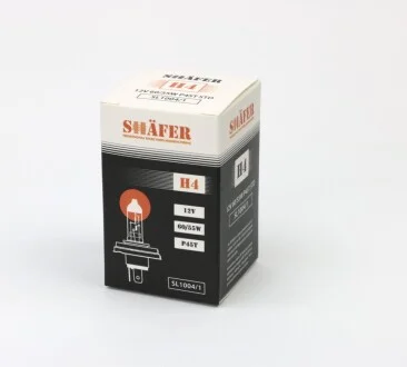 Лампа галогенова H4 12V 60/55W P45T (картона упаковка 1шт) для SHAFER SL10041 фото товару