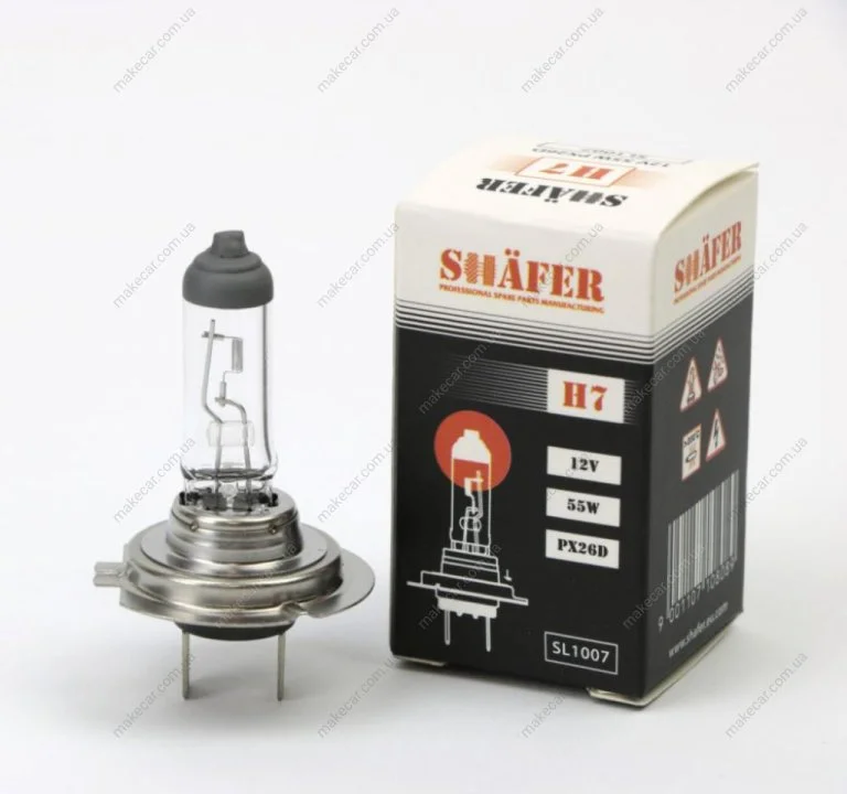 <strong>Лампа галогенова H7 12V 55W PX26D (картона упаковка 1шт) SHAFER SL1007 (фото 1)</strong>