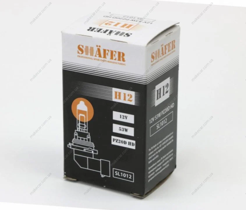 <strong>Лампа галогенова H12 12V 53W PZ20D HD (картона упаковка 1шт) SHAFER SL1012 (фото 1)</strong>