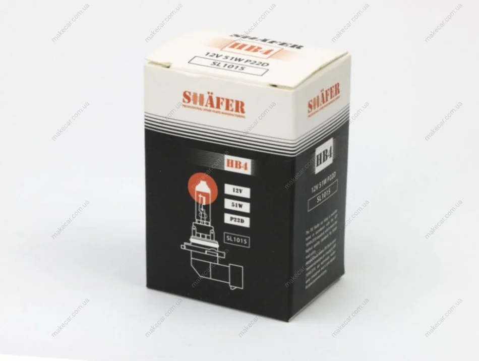 <strong>Лампа галогенова HB4 12V 55W P22D (картона упаковка 1шт) SHAFER SL1015 (фото 1)</strong>