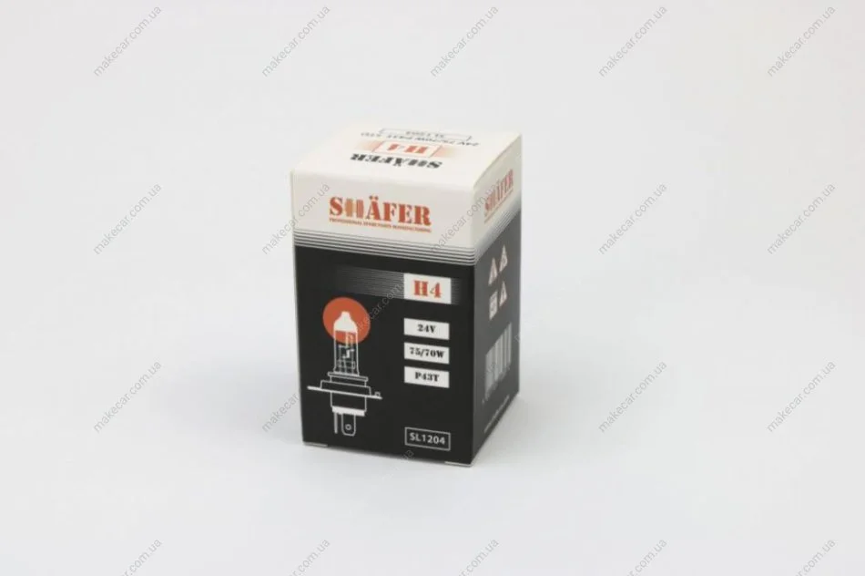 <strong>Лампа галогенова H4 24V 75/70W P43T (картона упаковка 1шт) SHAFER SL1204 (фото 1)</strong>