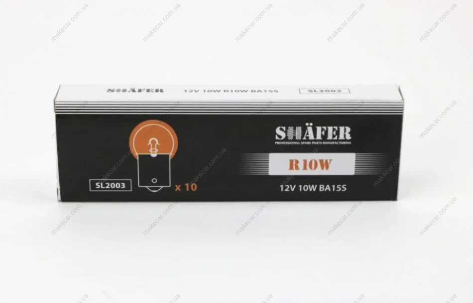 <strong>Лампа розжарювання 12V 10W R10W BA15S SHAFER SL2003 (фото 1)</strong>
