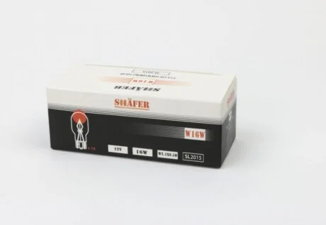 Лампа розжарювання 12V 16W W16W W2.1×9.5D для SHAFER SL2015 фото товару