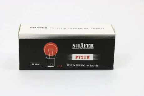 Лампа розжарювання 12V 21W PY21W BAU15S (Помаранчева) для SHAFER SL2017 фото товару