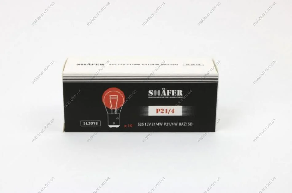 <strong>Лампа розжарювання 12V 21/4W P21/4 BAZ15D SHAFER SL2018 (фото 1)</strong>