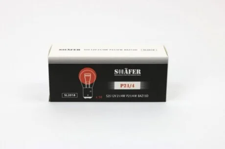 Лампа розжарювання 12V 21/4W P21/4 BAZ15D для SHAFER SL2018 фото товару