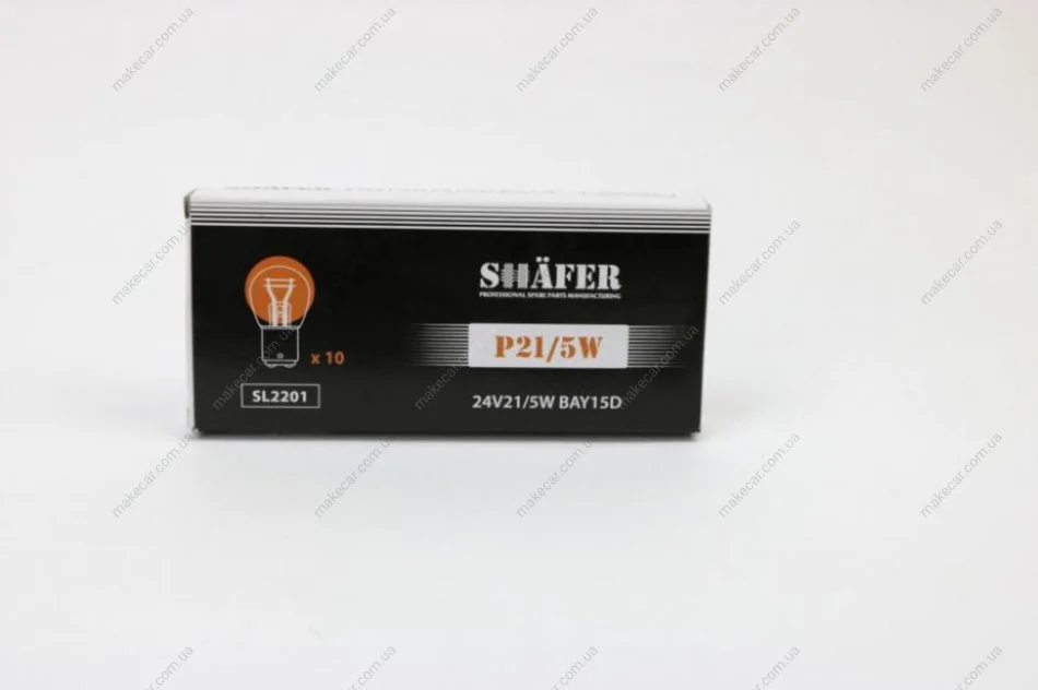 <strong>Лампа розжарювання 24V21/5W P21/5W BAY15D SHAFER SL2201 (фото 1)</strong>