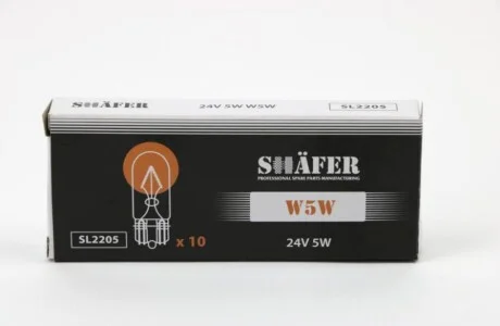 Лампа розжарювання 24V 5W W5W для SHAFER SL2205 фото товару