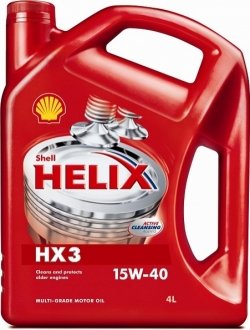 Моторна олія Helix HX3 15W-40 мінеральна 4 л SHELL 550039926 (фото 1)