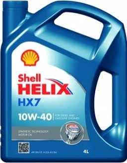 Олива двигуна, Shell Helix HX7 10W40 4L для SHELL 550040289 фото товару