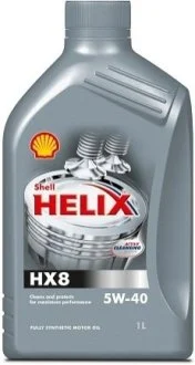 Моторна олива Shell Helix HX8 Synthetic 5W-40 синтетична 1 л для SHELL 550040420 фото товару