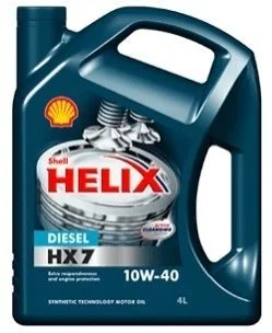 Моторна олива Shell Helix HX7 Diesel 10W-40 напівсинтетична 4 л для SHELL 550040425 фото товару