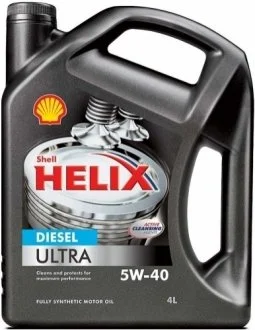 Моторна олива Shell Helix Diesel Ultra 5W-40 синтетична 4 л для SHELL 550040549 фото товару