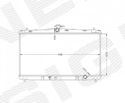Радіатор TOYOTA CAMRY (XV50), 12 - 14 для SIGNEDA RA37192A фото товару