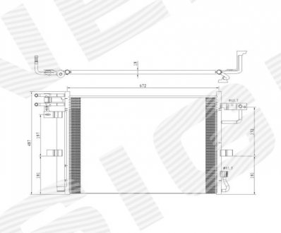 Радиатор кондиционера FORD EXPLORER, 10 -16 Signeda RC3911 фото товара