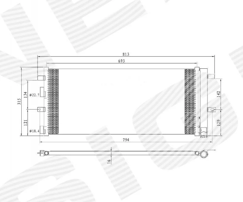 <strong>Радіатор кондиціонера FORD FUSION, 13 - 17 SIGNEDA RC4211 (фото 1)</strong>
