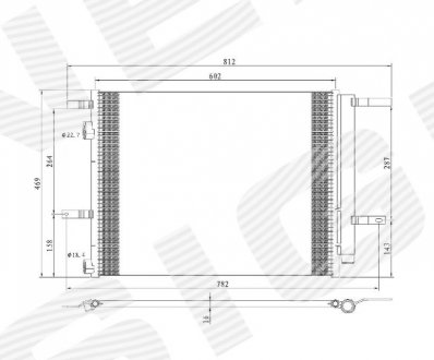 Радіатор кондиціонера FORD FUSION, 13 - 17 Signeda RC4214 фото товару