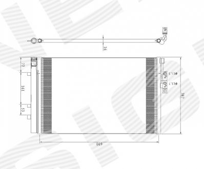 Радиатор кондиционера BMW X3 (F25), 03.14 - 17 Signeda RC940226 (фото 1)