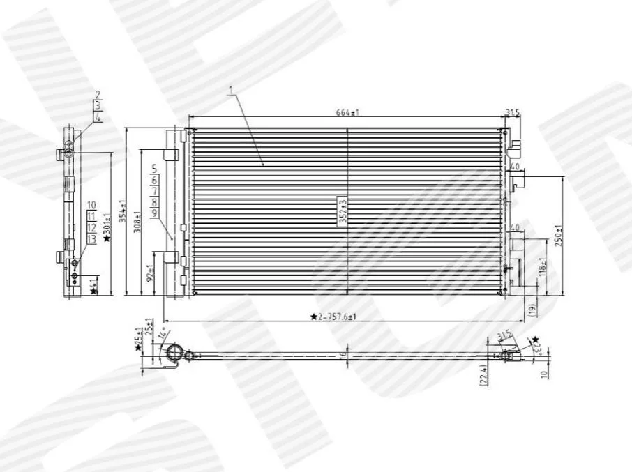 <strong>Радіатор кондиціонера RENAULT FLUENCE, 01.13 - SIGNEDA RC940259 (фото 1)</strong>
