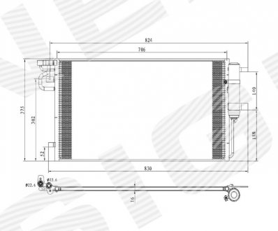 Радіатор кондиціонера FORD C-MAX, 10.14 - 19 Signeda RC940764 фото товару