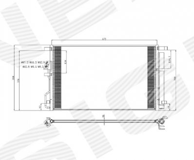 Радіатор кондиціонера HYUNDAI TUCSON, 15 - Signeda RC940820