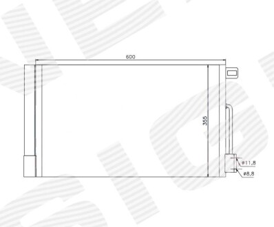 Радиатор кондиционера FIAT GRANDE PUNTO, 05 - 12 Signeda RC94973 фото товара