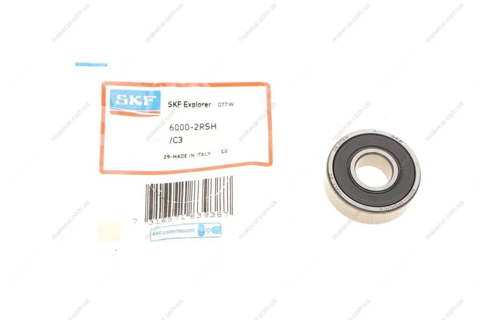 <strong>Підшипник кульковий d<30 SKF 6000-2RSH/C3 (фото 1)</strong>