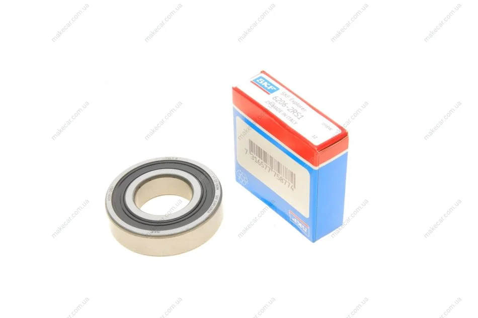 <strong>Підшипник кульковий d>30 SKF 6206-2RS1 (фото 1)</strong>