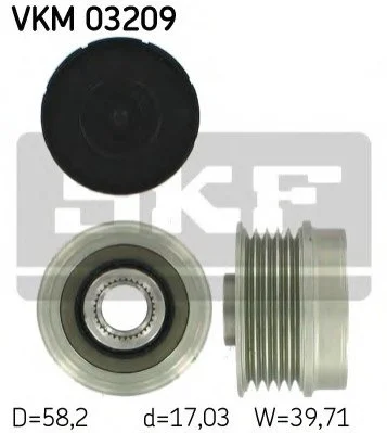 <strong>FIAT Шкив генератора Bravo,Doblo,Punto 07- SKF VKM 03209 (фото 1)</strong>