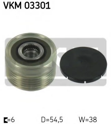 <strong>FIAT Ременный шкив генератора Scudo 1.6/2.0JTD 96- SKF VKM 03301 (фото 1)</strong>
