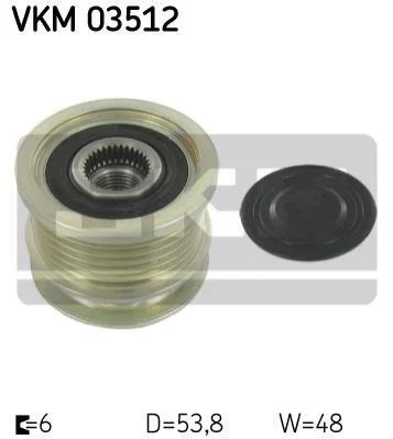 <strong>Механізм вільного ходу генератора (Вир-во) SKF VKM 03512 (фото 1)</strong>