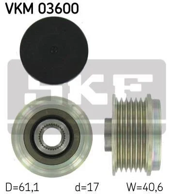 <strong>Муфта обгінна генератора (Вир-во) SKF VKM 03600 (фото 1)</strong>