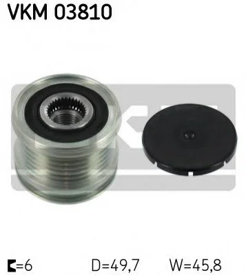 <strong>Шків генератора SKF VKM 03810 (фото 1)</strong>