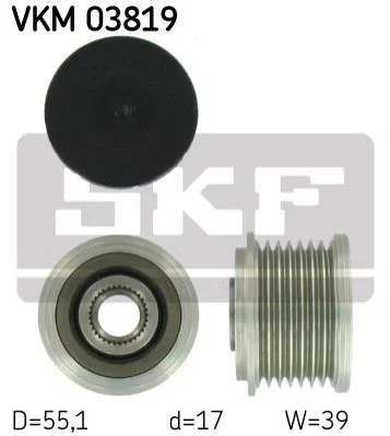 <strong>Муфта обгінна генератора (Вир-во) SKF VKM 03819 (фото 1)</strong>